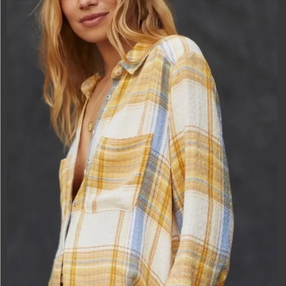 Anthropologie Pilcro Side-Slit Maxi Tunic Button-down Size Small NWT - Picture 3 of 10